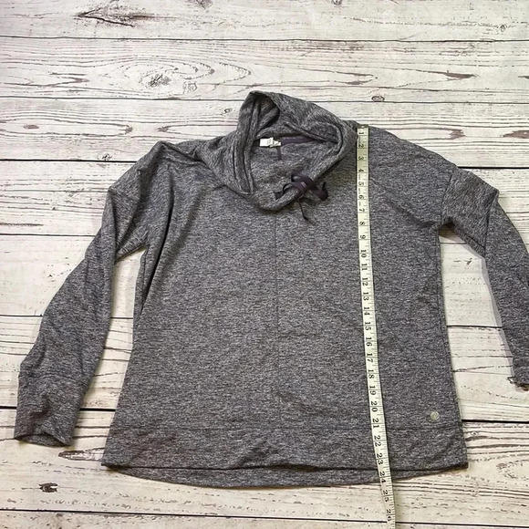 Apana Purple Cowl Neck Workout Sweatshirt - Picture 6 of 10